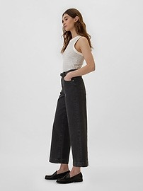 High Rise Wide-Leg Crop Jeans | Gap Factory