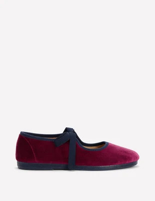Boden Women's Flexi Tie Mary Janes Shoe in Red | Size 41 | Boden (US)