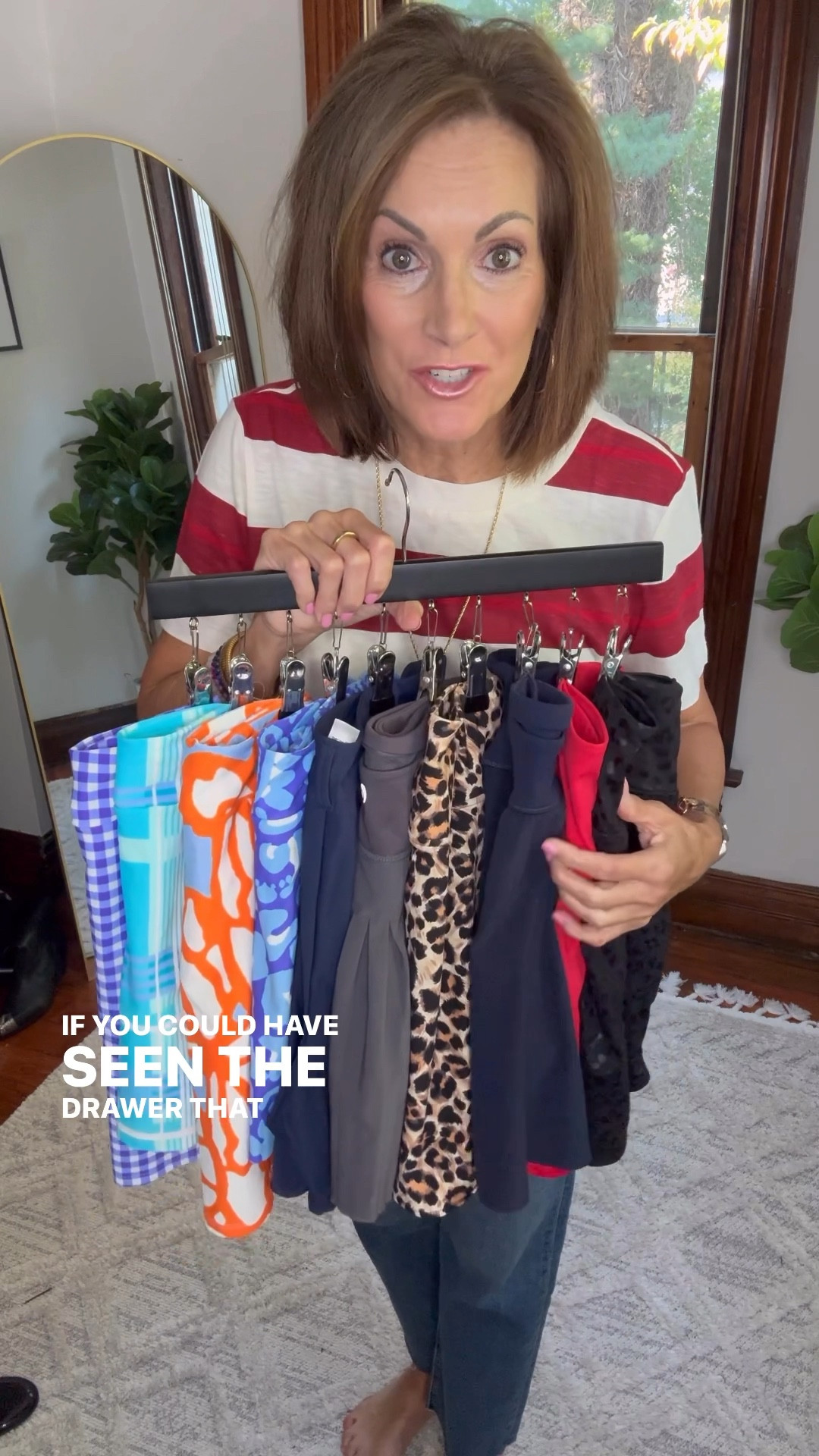 Closet organizer for leggings / skorts / shorts 

Home organization 

#LTKVideo #LTKHome