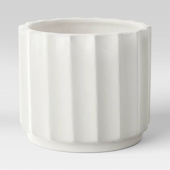 Outdoor Geared Stoneware Planter White - Project 62™ | Target