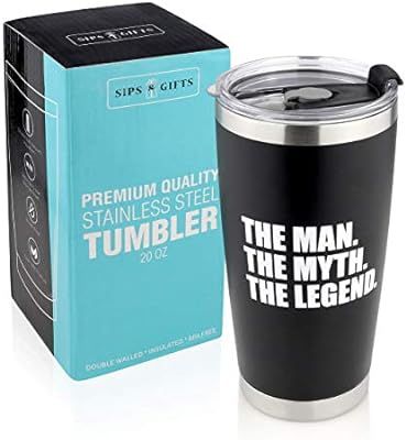 Dad Gifts | The Man, The Myth, The Legend -20 oz Stainless Steel Tumbler| Gifts for Men Under 25 ... | Amazon (US)