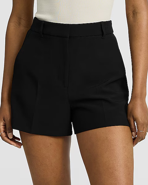 Editor Studio Stretch Twill High Waisted Tailored Shorts | Express
