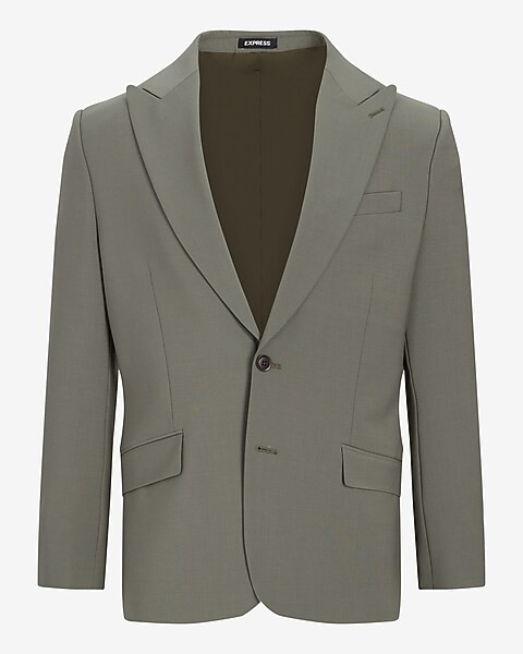 Extra Slim Olive Wool-blend Modern Tech Suit Jacket | Express