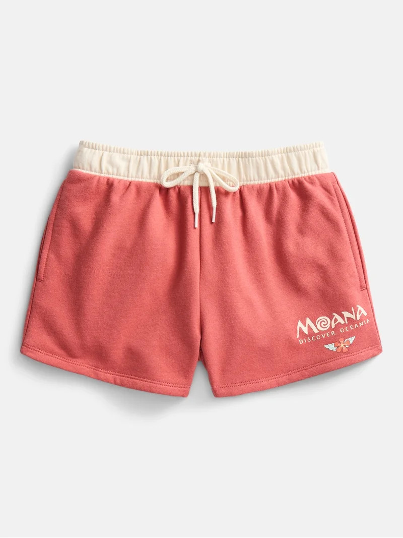 Disney Moana Girls Graphic Fleece Shorts, Sizes 4-16 | Walmart (US)