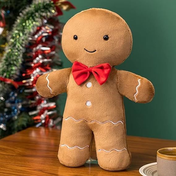 Eoieov Gingerbread Stuffed Pillow Plush Gingerbread Christmas Pillows for Home Decor Sofa Bed Cut... | Amazon (US)
