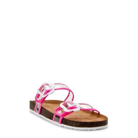 Wonder Nation Flower Footbed Slide Sandal (Little Girls & Big Girls) | Walmart (US)
