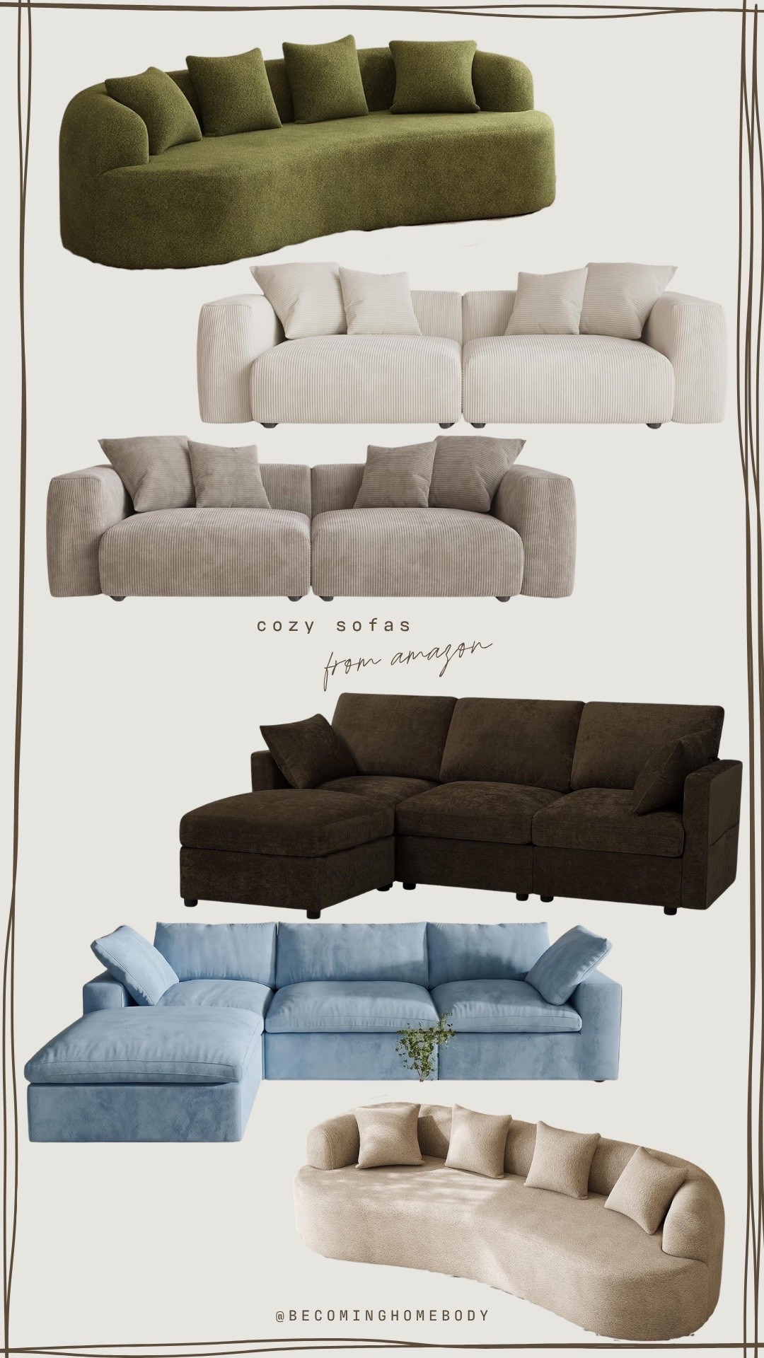 Cozy sofas from Amazon 🙌🏻 Perfect for a living room refresh! These have great reviews and are such great quality, too.

#LTKHome