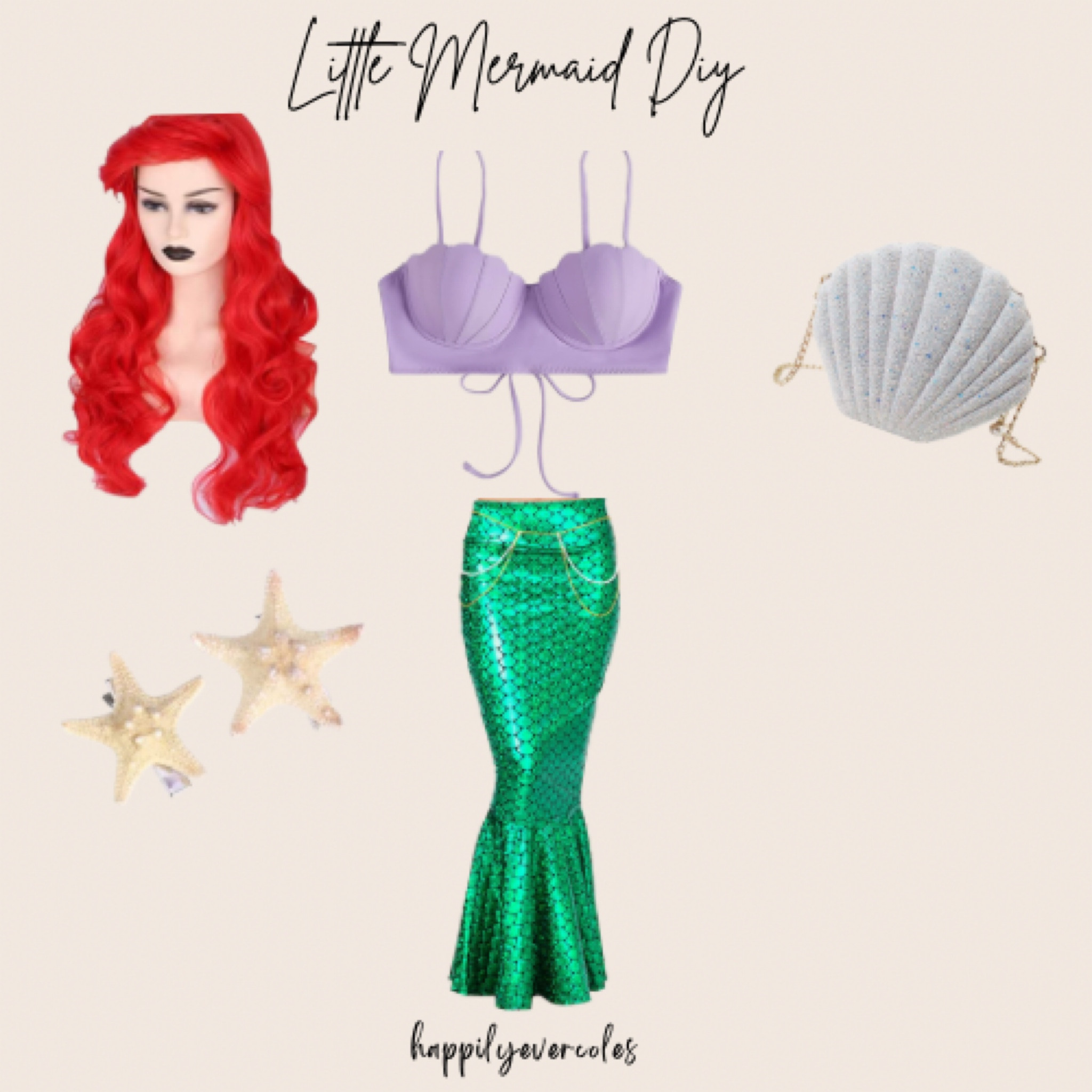 Little Mermaid DIY Costume 

#mermaid #underthesea #halloween #costume #seashell 

#LTKHalloween #LTKstyletip