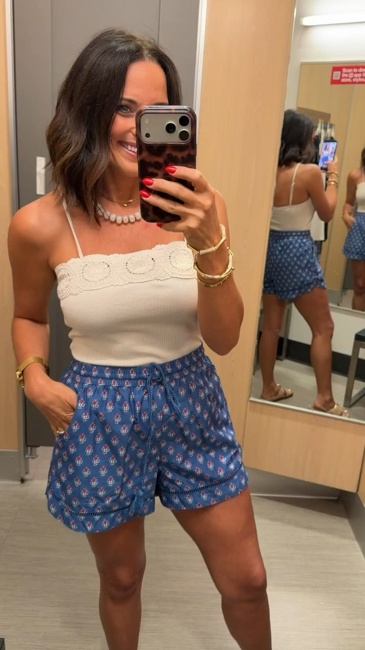 these printed shorts add the perfect pop of color and pattern. Such an easy outfit for vacation, weekend errands, or casual summer days when you still want to look put together!

Size XS
5’3 for reference

#TargetStyle #TargetFinds #TargetFashion #SummerOutfit #VacationStyle #PrintedShorts #TankTopStyle #AffordableFashion #CasualChic #EverydayStyle #SummerFashion #WeekendOutfit #StyleInspo #LTKStyle #LTKFashion #TargetRun #WarmWeatherStyle #FashionFinds