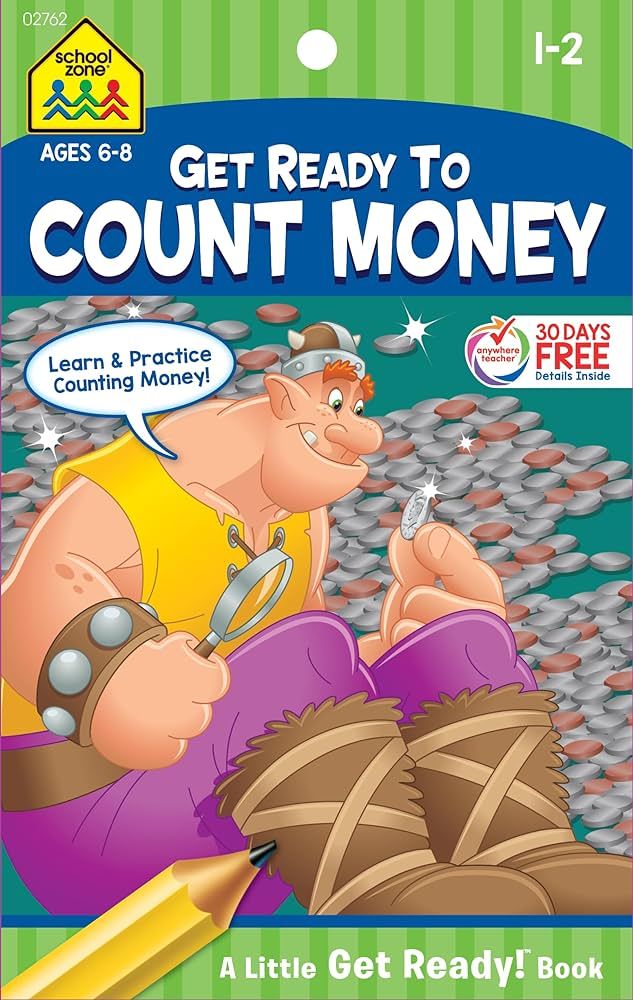 School Zone - Count Money Workbook - Ages 6 to 8, 1st Grade, 2nd Grade, Counting Coins, Practical... | Amazon (US)