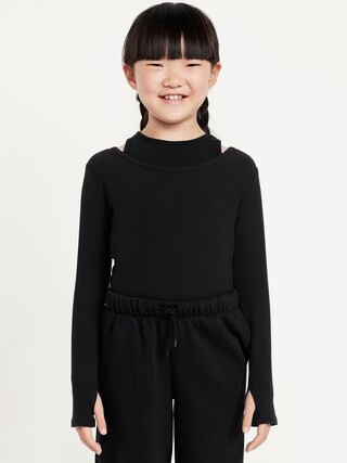2-In-1 Ribbed Performance Top for Girls | Old Navy (US)