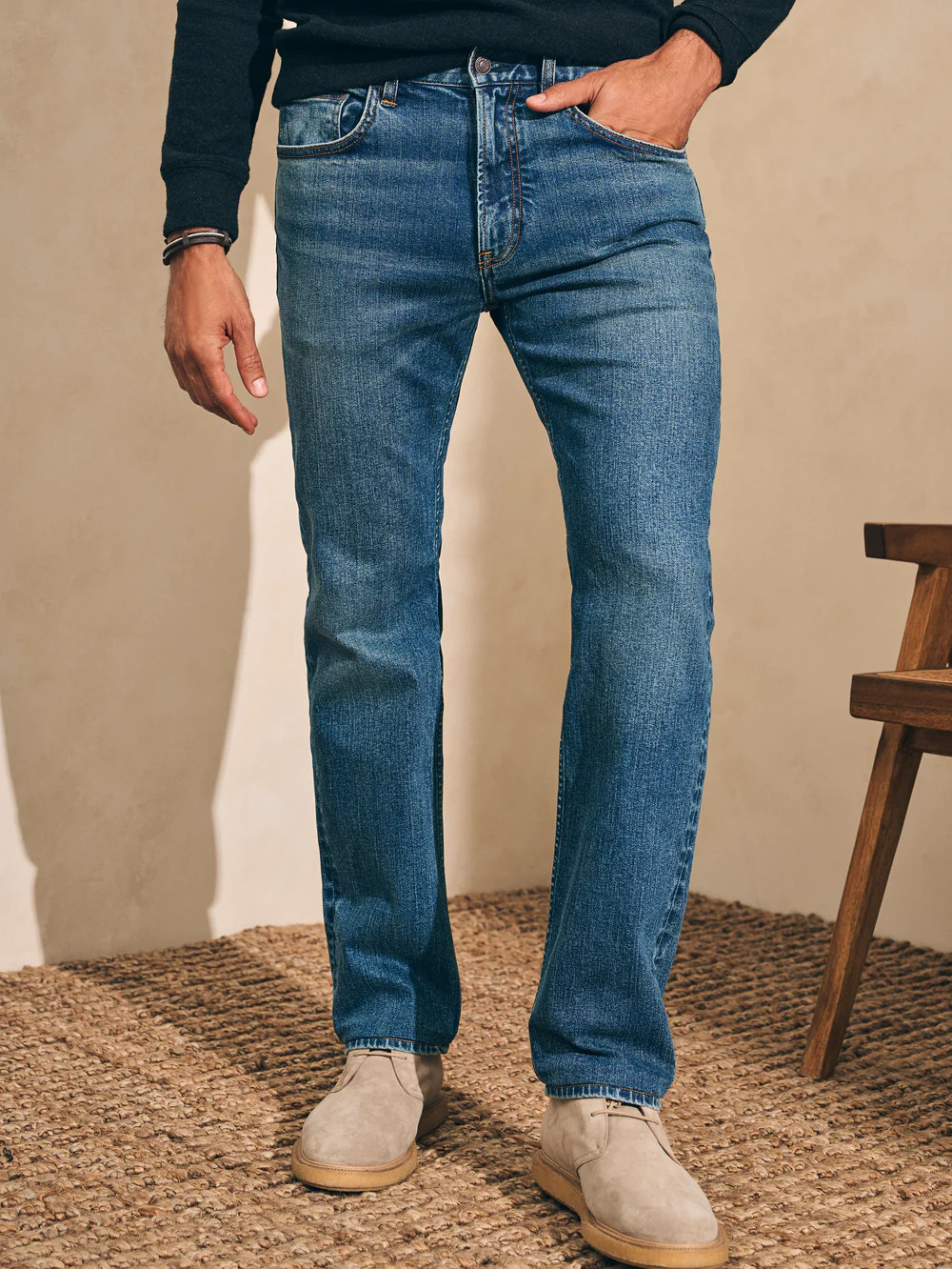 Organic Cotton Slim Straight Denim | Faherty