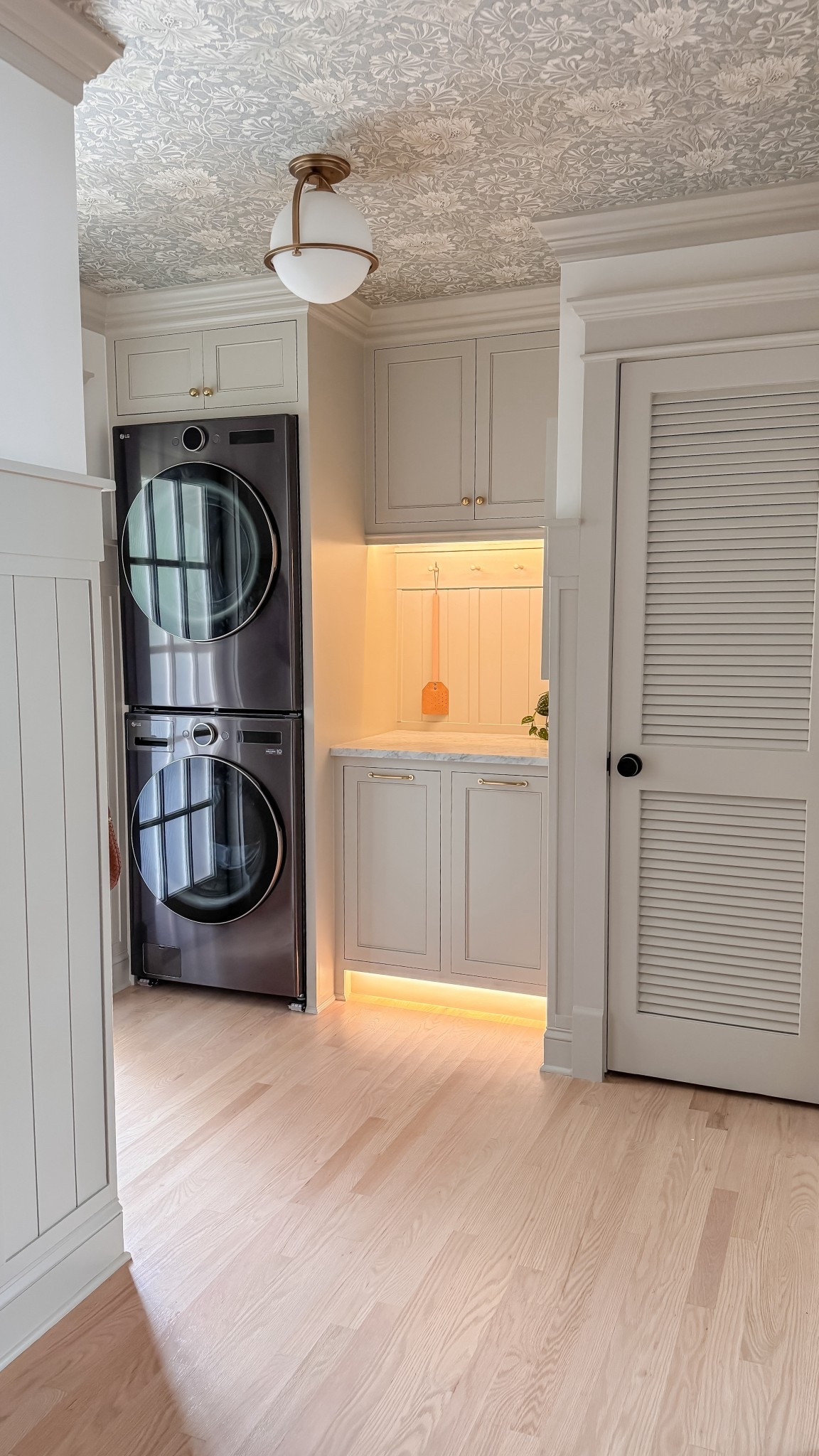 Who says a small Laundry room can’t be stunning. William Morris wallpaper, LG washer and dryer. 

#LTKSaleAlert #LTKHome #LTKOver40