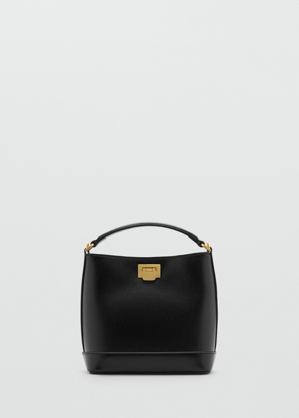 Metallic detail mini shopper bag - Woman | MANGO United Kingdom | MANGO (UK)