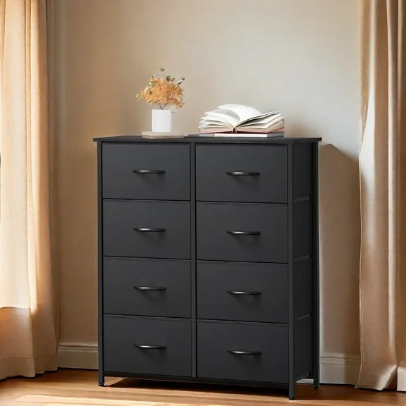 EDX 5 Drawer Dresser, Wide Chest of Drawers Nightstand Storage Tower Storage Fabric Dresser with ... | Walmart (US)