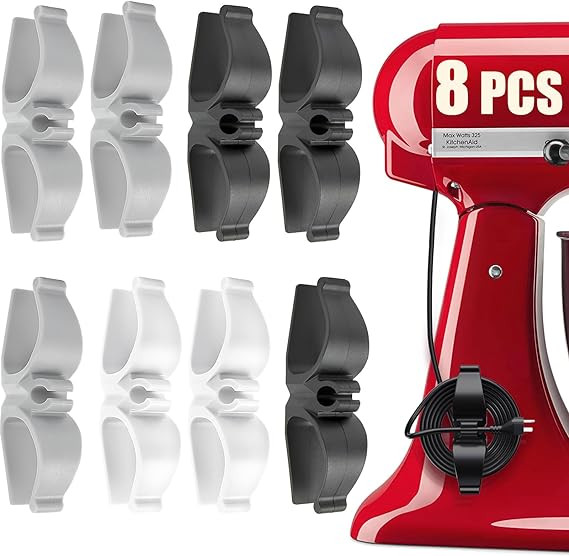 Cord Organizer for Appliances, 8 Pack Upgraded Kitchen Appliance Cord Organizer Stick On Applianc... | Amazon (US)