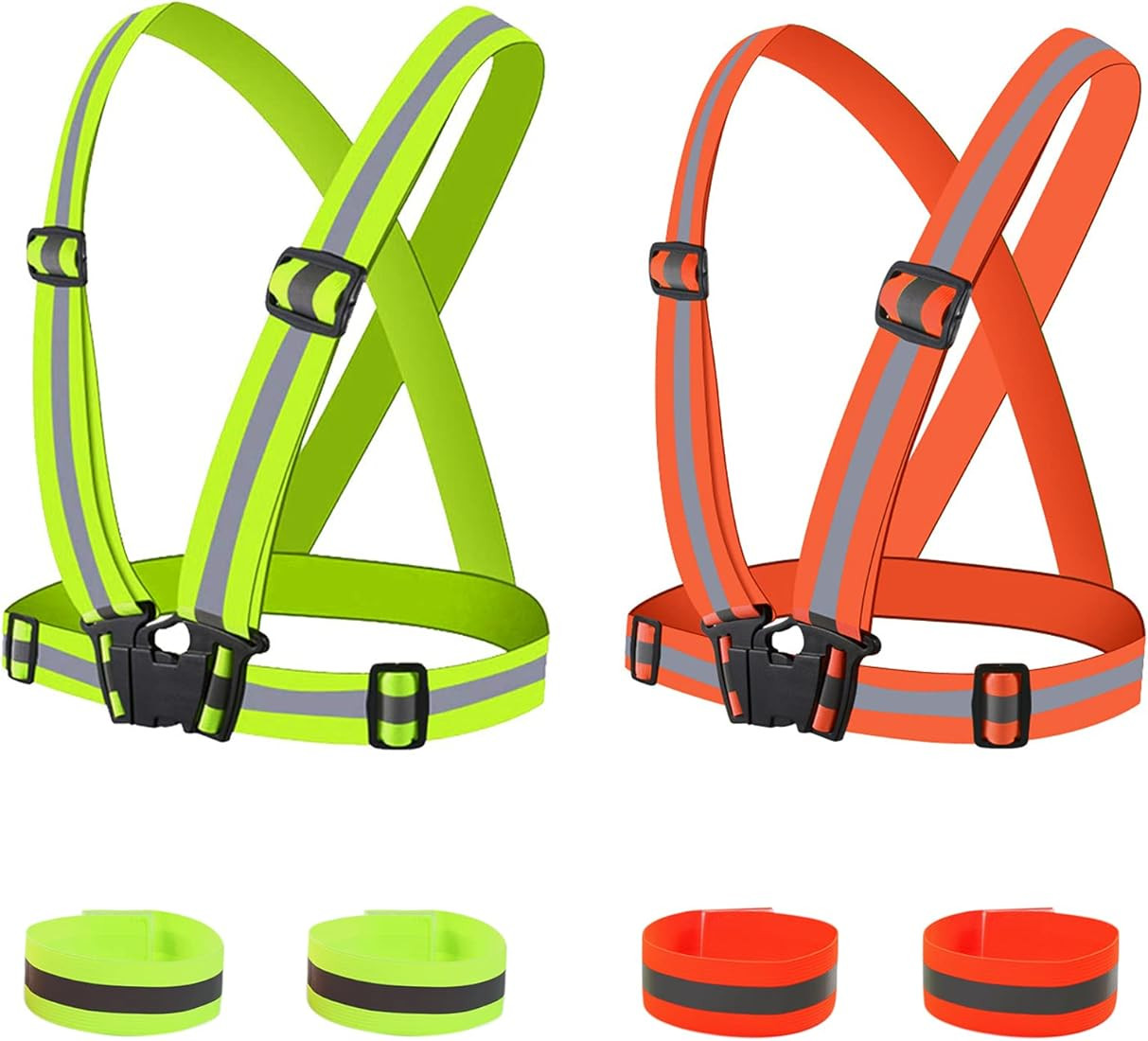 Miushion Reflective Vest - Running Vest Reflector, Reflective Running Vest with Safety Straps, High  | Amazon (US)