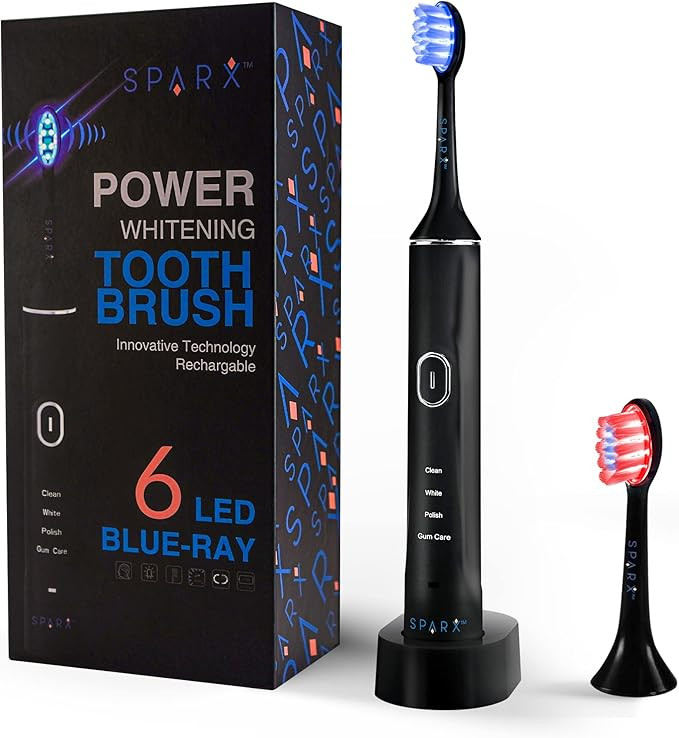 SPARX Electric Toothbrush for Teeth Whitening, Gum Care, & Polishing, Light Therapy Technology fo... | Amazon (US)