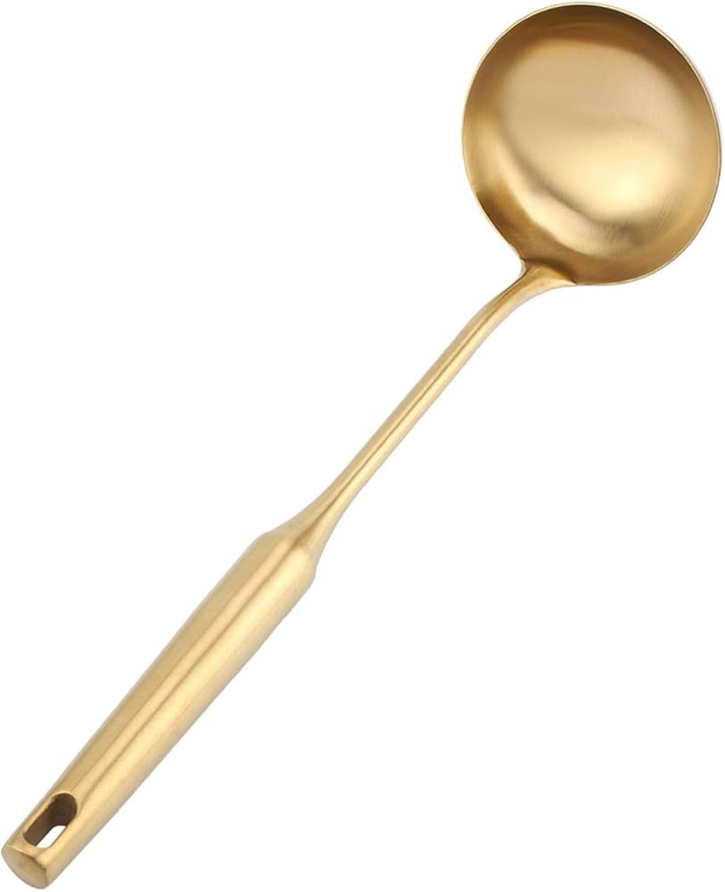 Stainless Steel Ladle Spoon Kitchen Turner, Big Soup Ladle Useful Kitchen Turner Cooking Tool Ute... | Amazon (US)