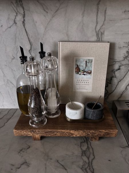 kitchen vignette number 2 // love how this came together. adding some additional items i plan to swap and add later across salt, pepper, cooking 

#LTKFind #LTKhome