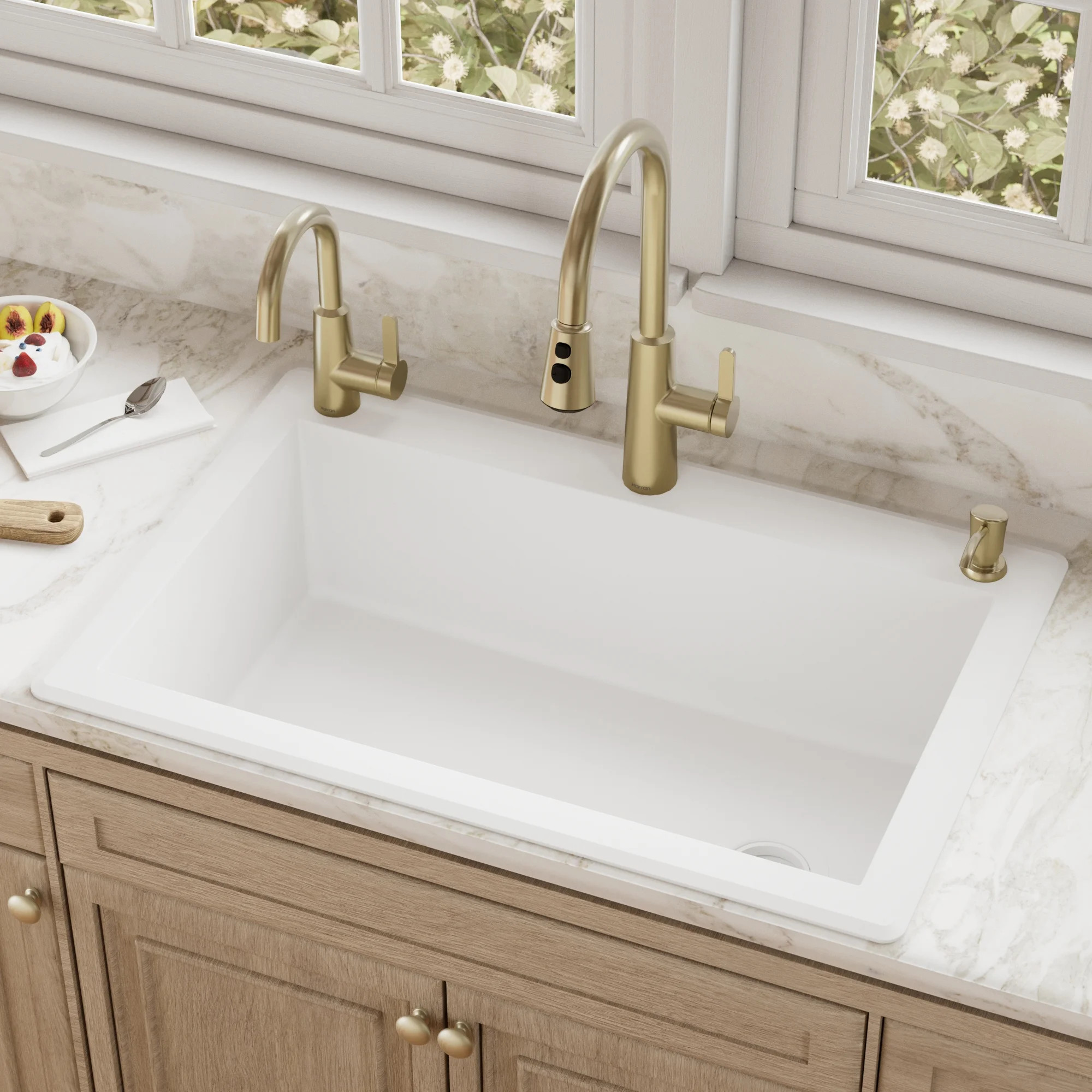 Karran Drop-in Quartz Composite 33'' X 22'' 1-Hole Single Bowl Kitchen Sink | Wayfair North America
