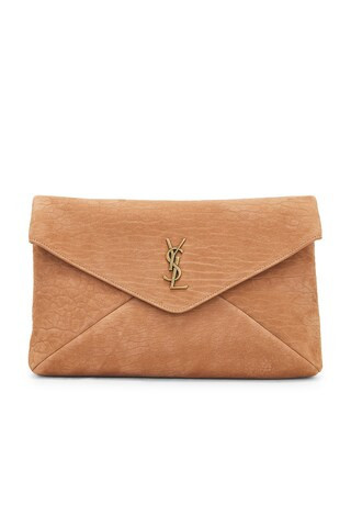 Saint Laurent YSL Pouch in Tan | FWRD 