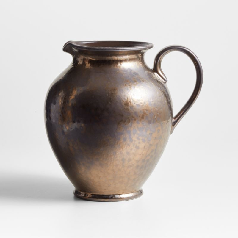 Uplifter Metallic Pitcher with Handle by Leanne Ford + Reviews | Crate & Barrel | Crate & Barrel