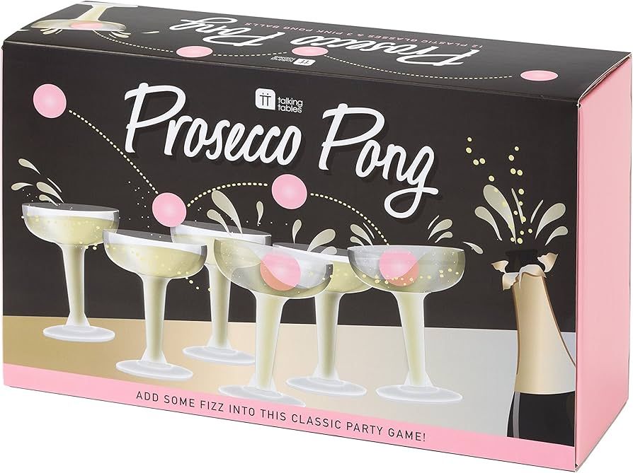 Talking Tables Prosecco Adult Drinking Includes Glasses & Ping Pong Balls | Games for Bachelorett... | Amazon (US)