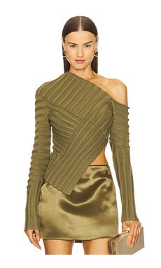 Cult Gaia Jaidan Knit Top in Cedar from Revolve.com | Revolve Clothing (Global)