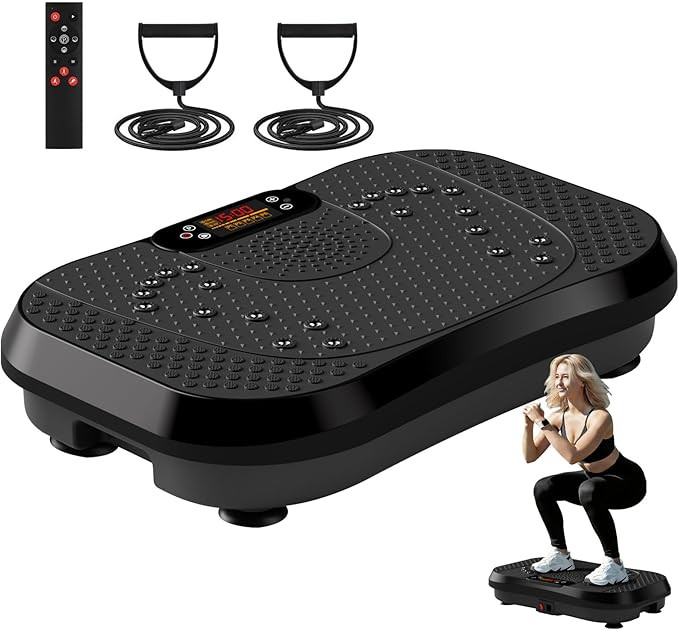 SoftGym Vibration Plate Exercise Machine for Lymphatic Drainage,Power Vibrate Stand Shake Board 4... | Amazon (US)