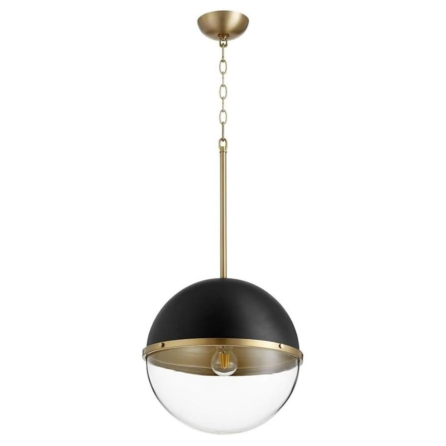 Quorum 83-14-6980 Transitional One Light Pendant in Brass - Antique Finish, | Amazon (US)
