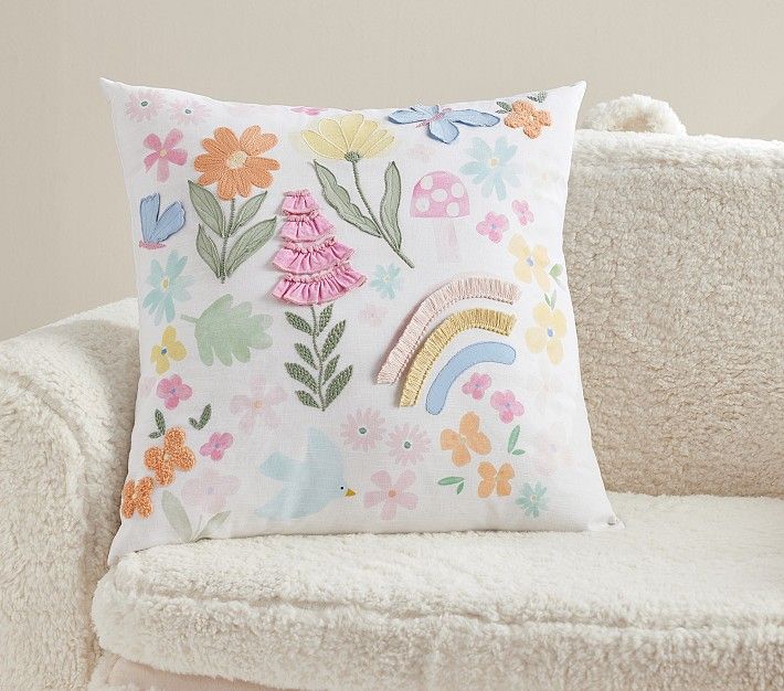 Rainbow Garden Pillow | Pottery Barn Kids