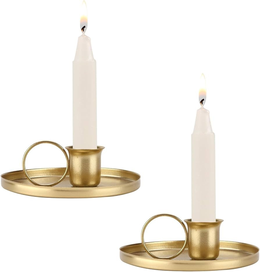 2PCS Candlestick Holders, Metal Taper Candle Holder Vintage Candlestick Holders Retro Iron Taper ... | Amazon (CA)