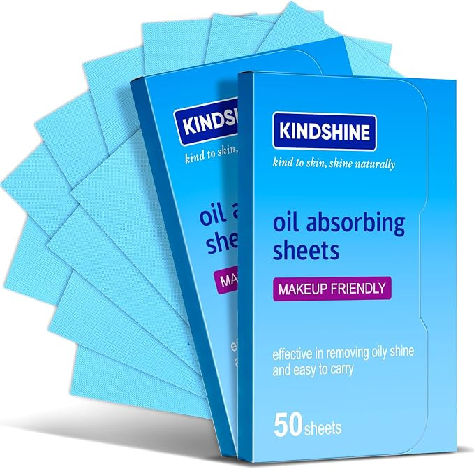 KINESHINE 100P High-Performance Oil Absorbing Sheets for Face - Makeup Friendly Blotting Papers f... | Amazon (US)