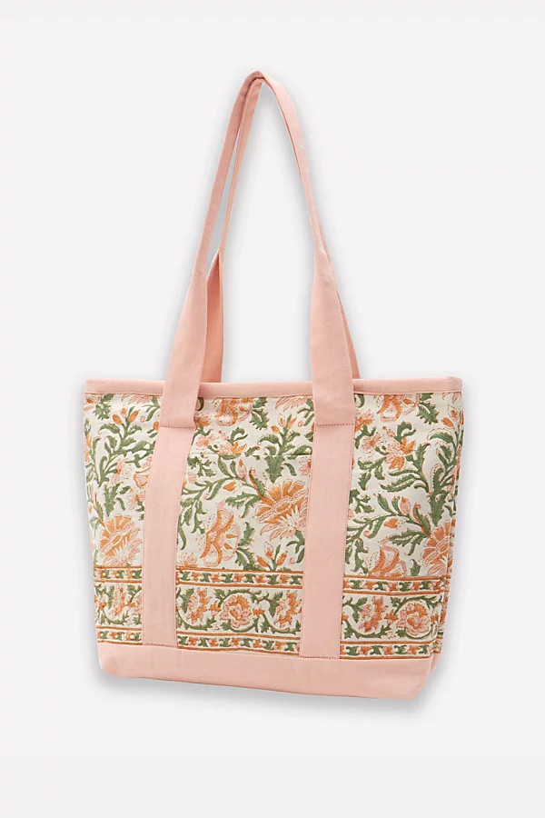 Anchal Floral Block Print Mini Tote Bag | Free People (Global - UK&FR Excluded)