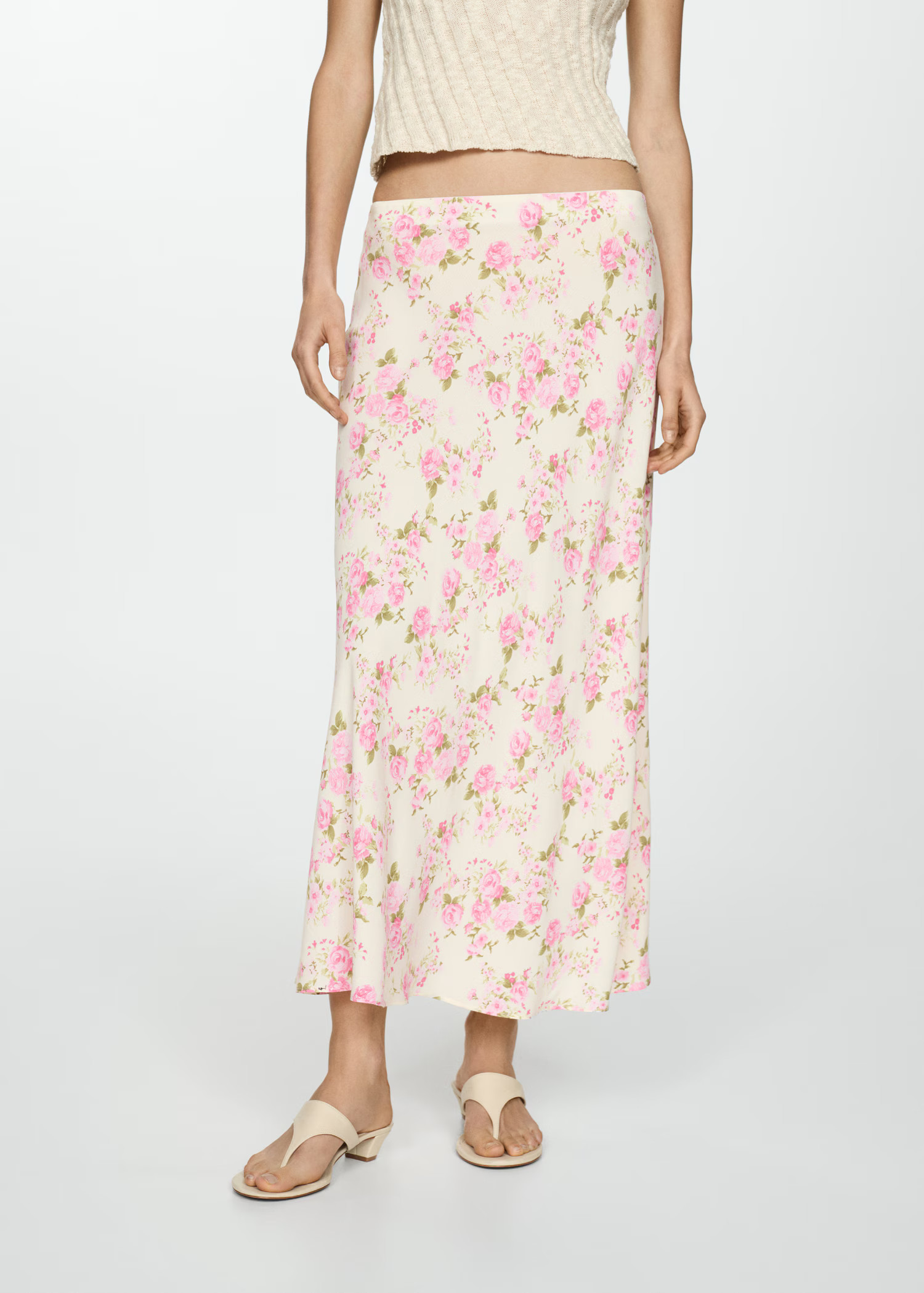 Floral long skirt | MANGO (US)