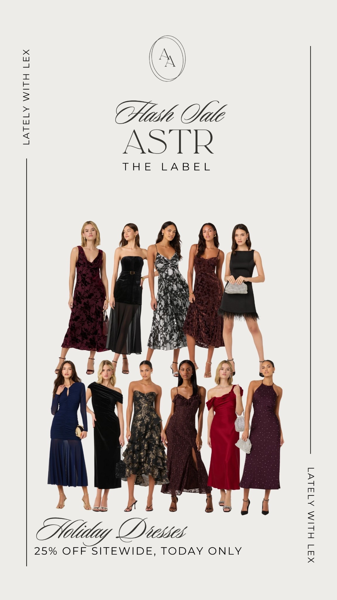25% OFF sitewide sale {today only} at ASTR! Lots of holiday looks if you’re shopping for any upcoming events, weddings, office parties, Christmas, NYE, etc! They also have lots of fun statement tops, bottoms, and outfits if you’re shopping for winter looks! 

#LTKStyleTip #LTKHoliday #LTKWorkwear