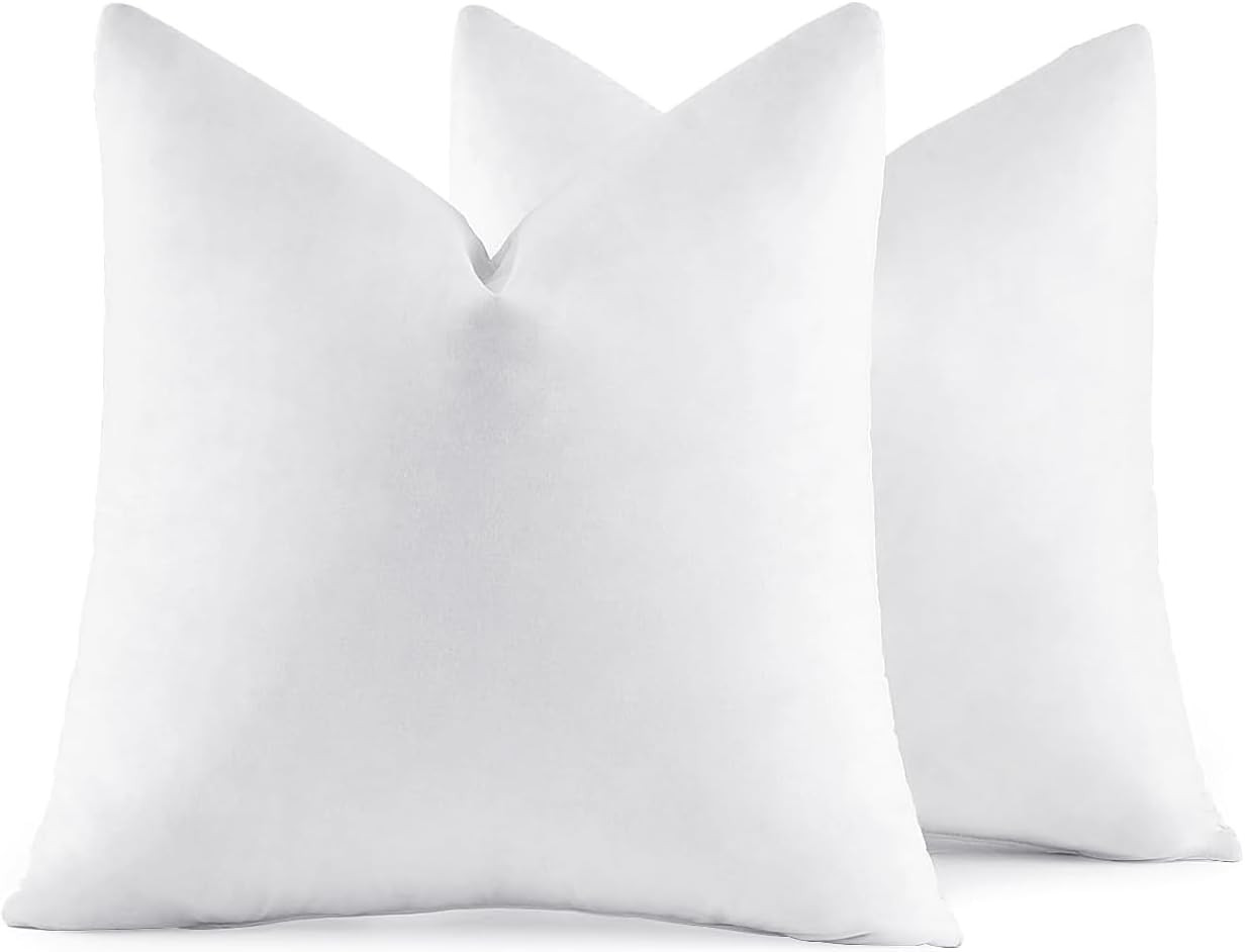 MIULEE 22x22 Pillow Inserts,Set of 2 Down Feather Throw Pillows for Couch Sofa Bed, Decorative Fl... | Amazon (US)