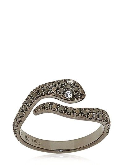 ELISE DRAY - DIAMOND STUDDED MID-FINGER SNAKE RING | Luisaviaroma