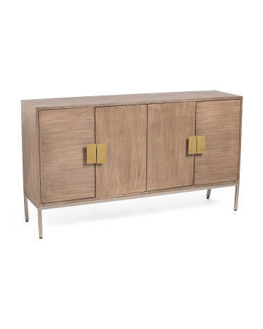 72in Mid Modern 4 Door Console With Iron Base | TJ Maxx
