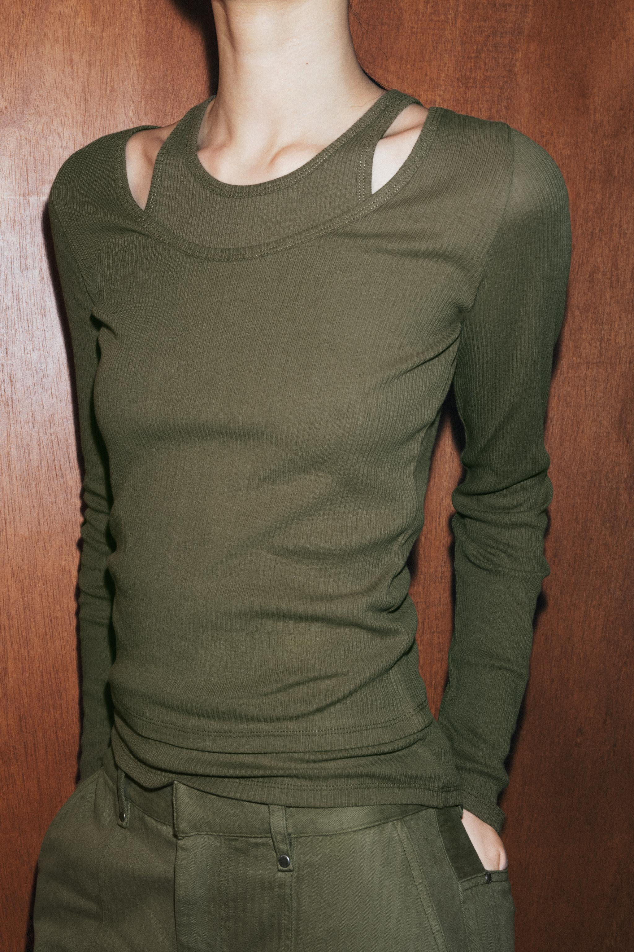 DOUBLE RIBBED T-SHIRT | Zara AU