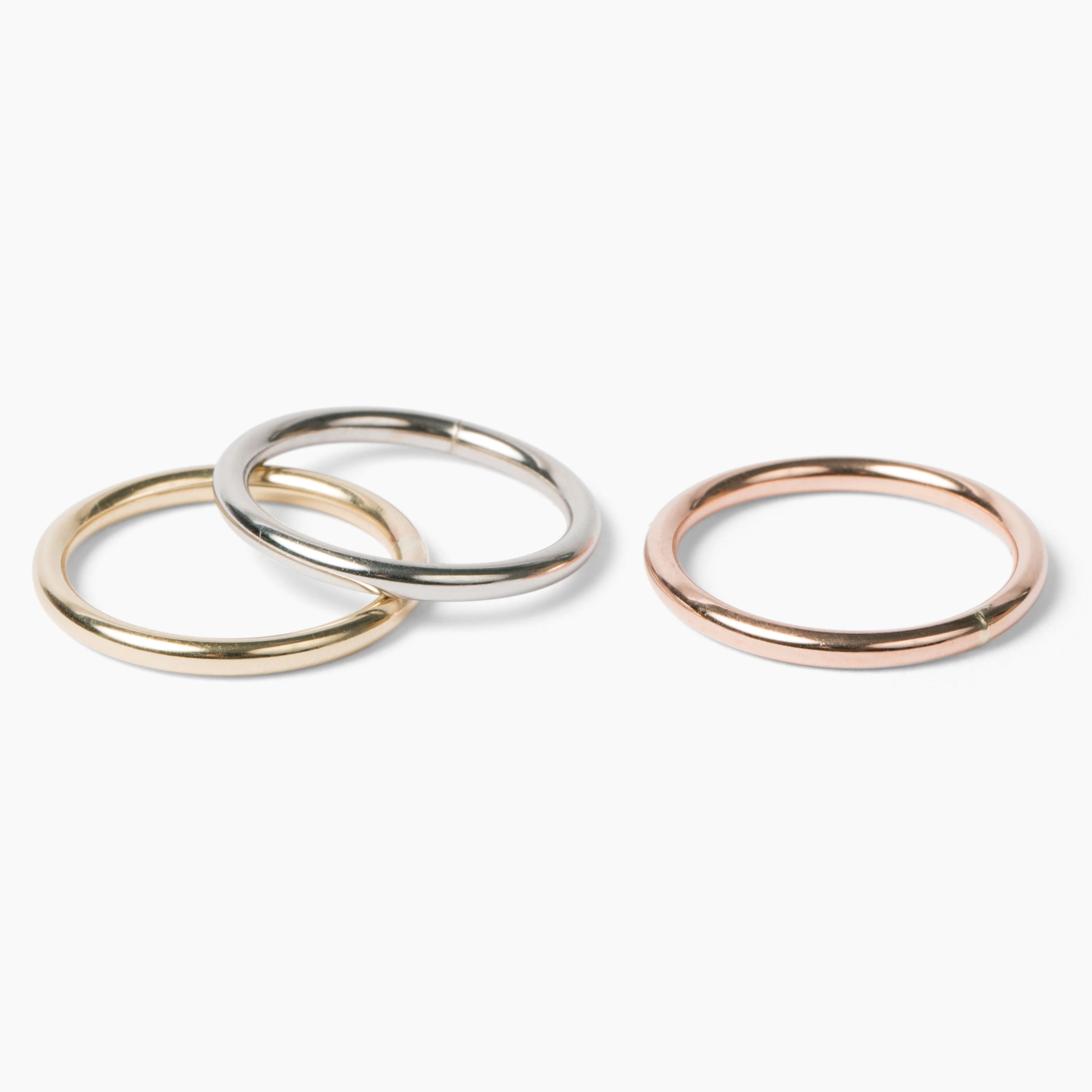 Pure Gold Stacking Ring Set | Kelly Rose Gold