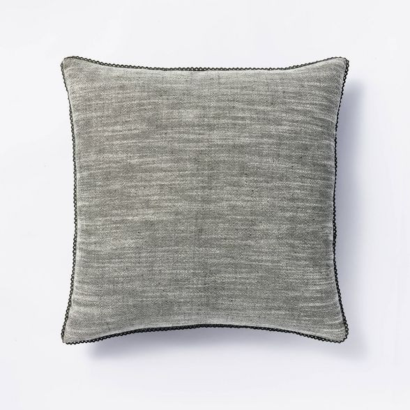 Cotton Velvet with Lace Trim Reversible Throw Pillow - Threshold™ designed with Studio McGee | Target