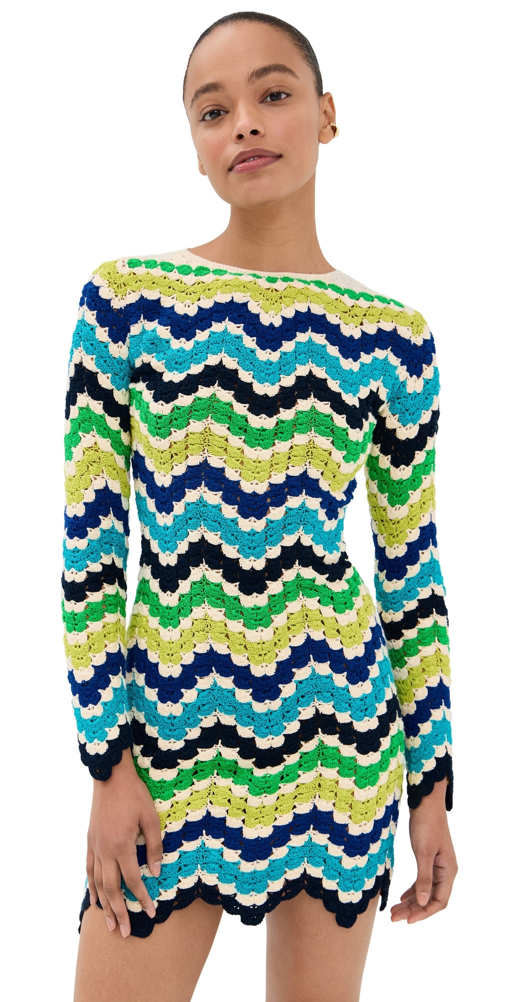 ESCVDO Victoria Mini Dress Blues/Lime S | Shopbop