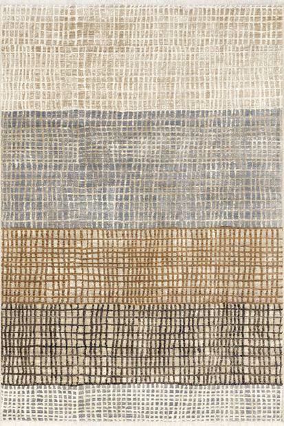 Multi Park Abstract Checked 6' 7" x 10' Area Rug | Rugs USA