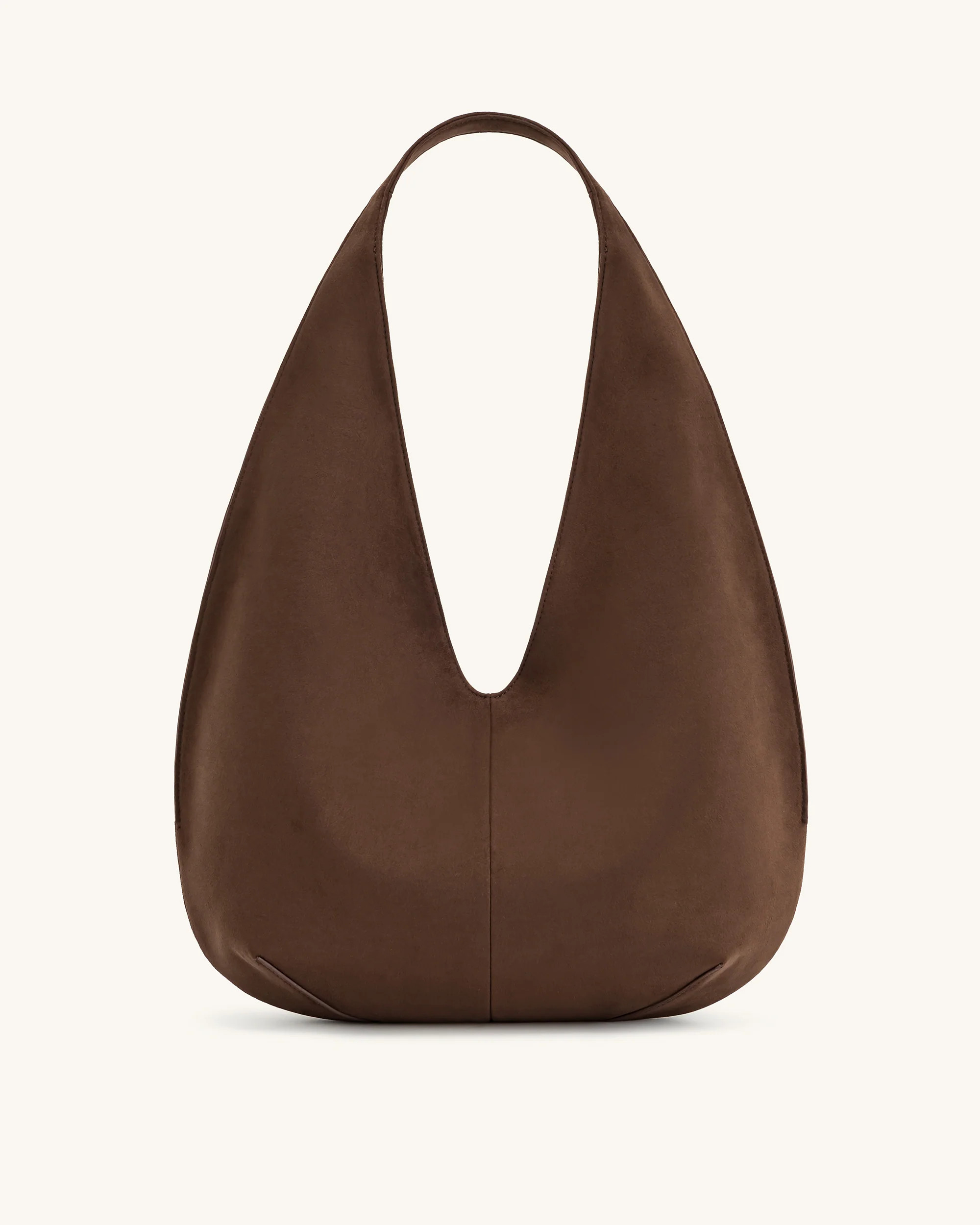 Dara Faux Suede Hobo Bag - Mocha Brown | JW PEI US