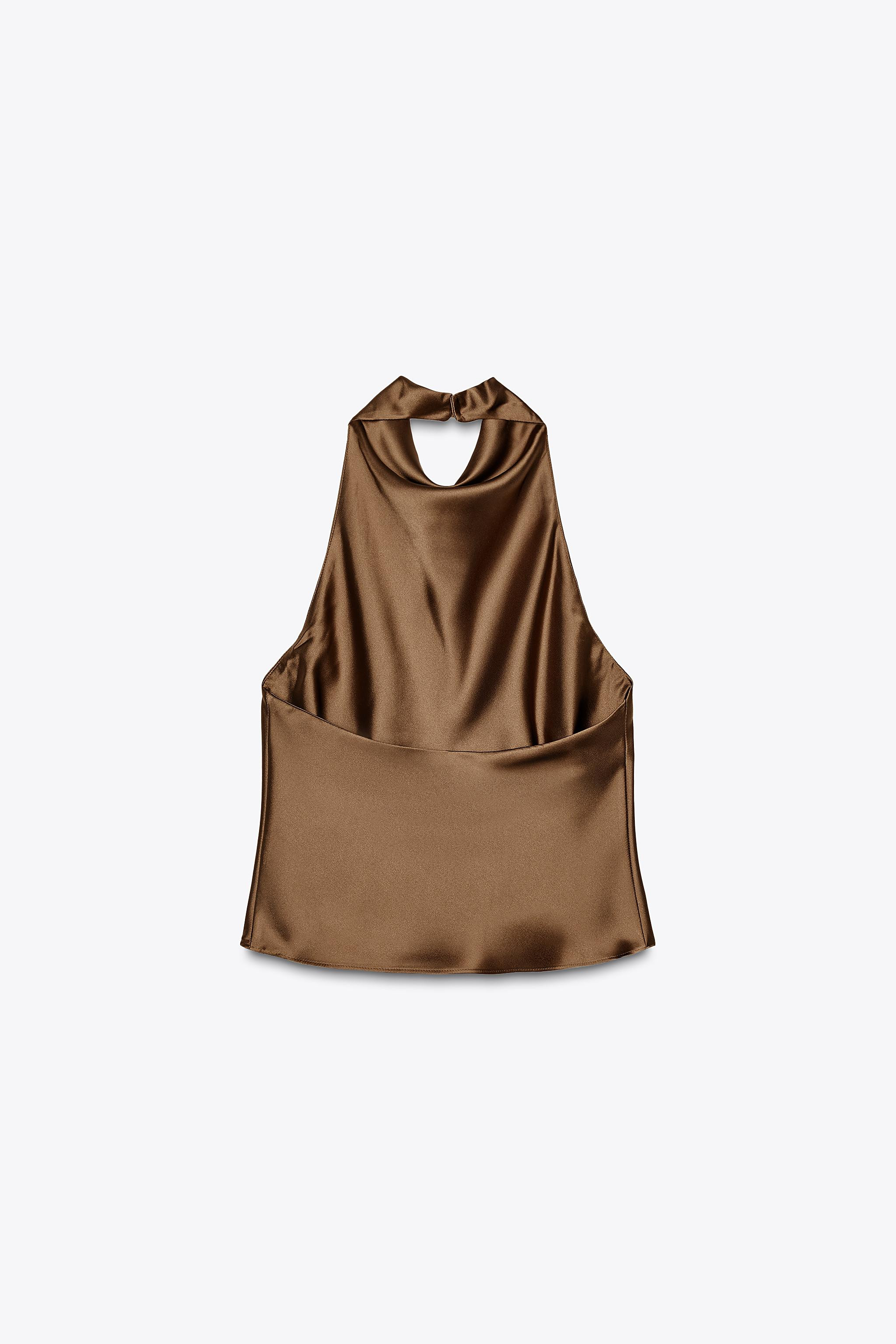 SATIN HALTER TOP | Zara UK