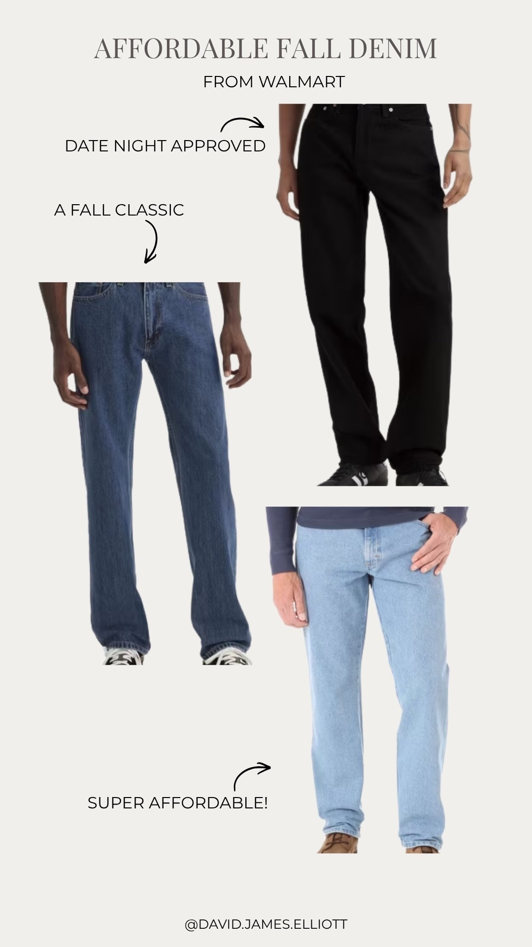 #WalmartPartner Denim and fall are a match made in heaven. And if you want some great denim brands, look no further than @Walmart . They have some classic styles at great prices so you’ll be heading into fall in style!

#WalmartStyle #mensstyle #mensfalloutfits