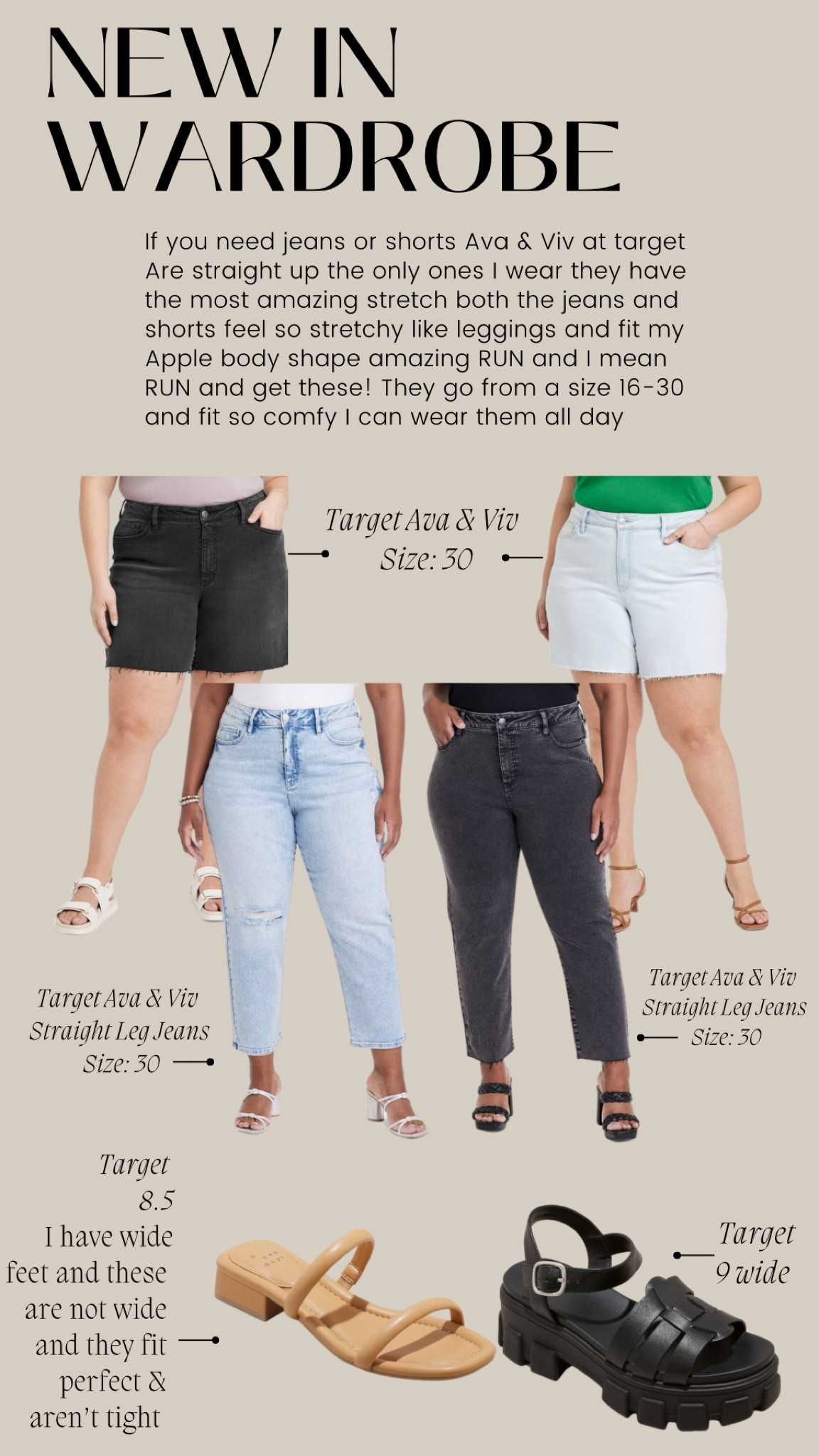 New plus size items in my wardrobe!
All jeans and shorts from Target Ava & Viv brand

#LTKshoecrush #LTKcurves #LTKstyletip