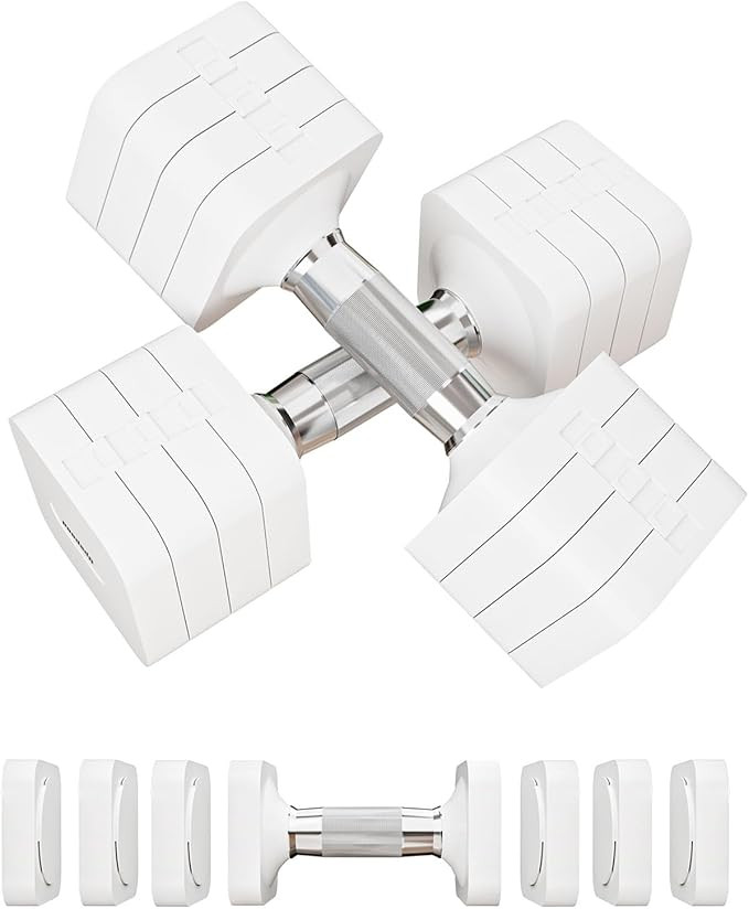 15LB 20LB 40LB 50LB Adjustable Dumbbell Set Free Weights Dumbbells Set for Women Men Hand Weights... | Amazon (US)